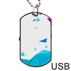 Triangle Chevron Colorfull Dog Tag USB Flash (Two Sides)