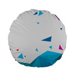 Triangle Chevron Colorfull Standard 15  Premium Round Cushions Front