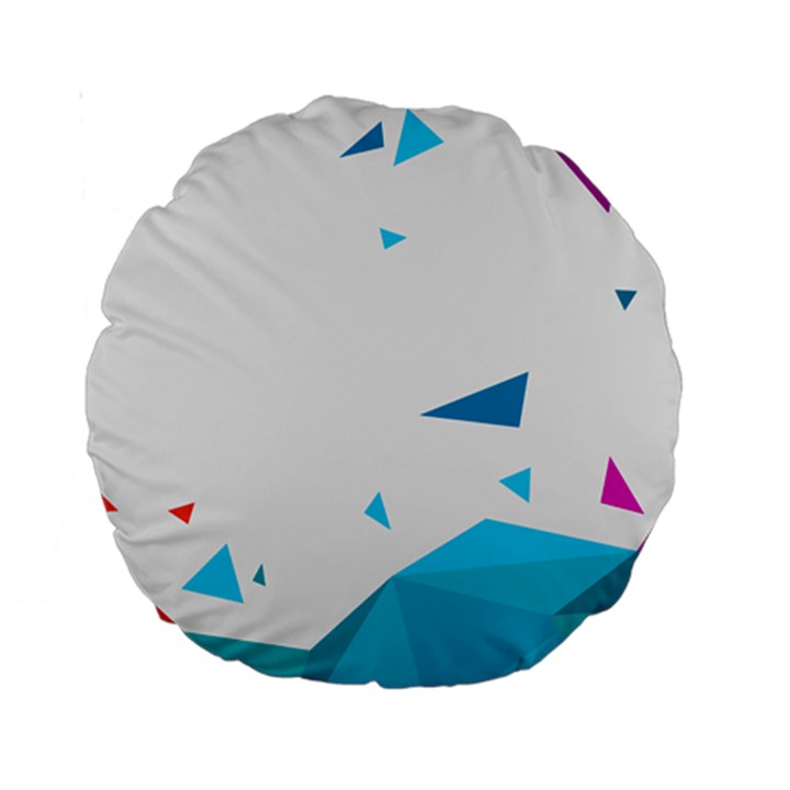 Triangle Chevron Colorfull Standard 15  Premium Round Cushions