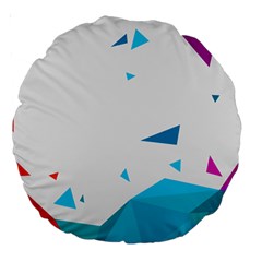 Triangle Chevron Colorfull Large 18  Premium Round Cushions