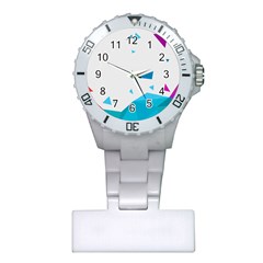 Triangle Chevron Colorfull Plastic Nurses Watch