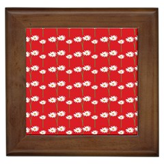 Sunflower Red Star Beauty Flower Floral Framed Tiles