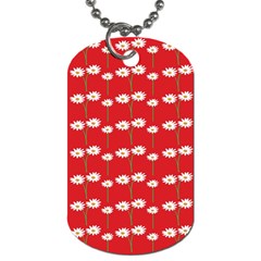 Sunflower Red Star Beauty Flower Floral Dog Tag (one Side)