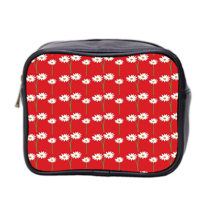 Sunflower Red Star Beauty Flower Floral Mini Toiletries Bag 2-Side