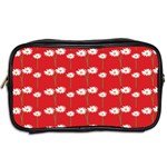 Sunflower Red Star Beauty Flower Floral Toiletries Bags 2-Side Back