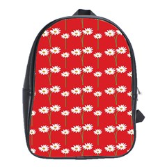 Sunflower Red Star Beauty Flower Floral School Bag (xl) by Mariart