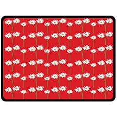 Sunflower Red Star Beauty Flower Floral Double Sided Fleece Blanket (large)  by Mariart