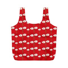 Sunflower Red Star Beauty Flower Floral Full Print Recycle Bags (m) 