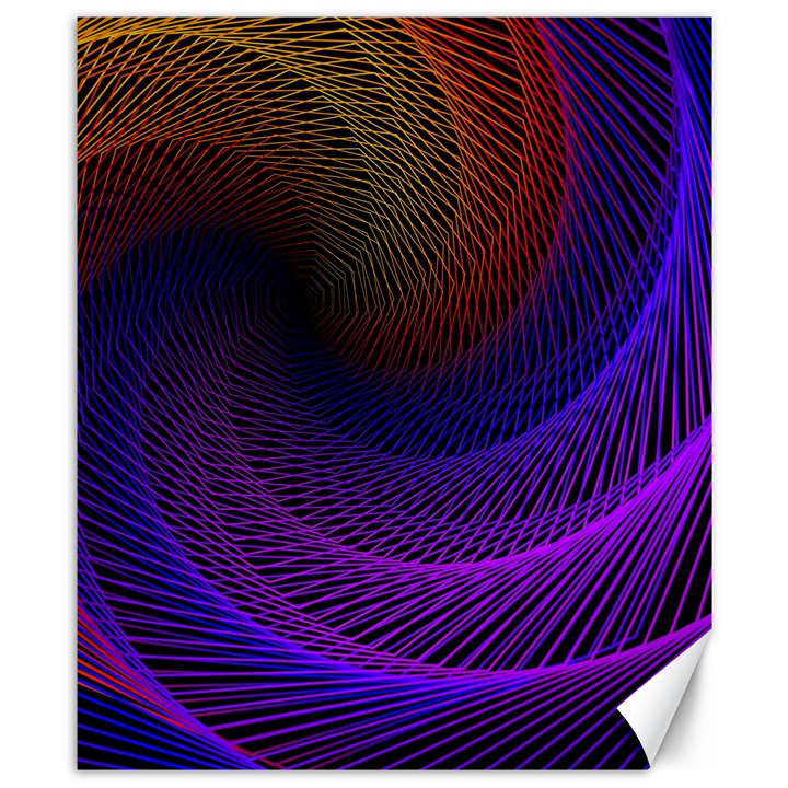 Striped Abstract Wave Background Structural Colorful Texture Line Light Wave Waves Chevron Canvas 8  x 10 