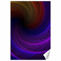 Striped Abstract Wave Background Structural Colorful Texture Line Light Wave Waves Chevron Canvas 12  X 18  