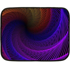 Striped Abstract Wave Background Structural Colorful Texture Line Light Wave Waves Chevron Double Sided Fleece Blanket (mini) 