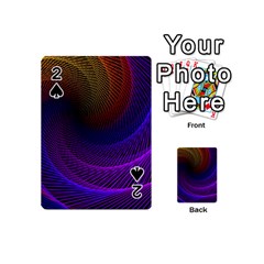 Striped Abstract Wave Background Structural Colorful Texture Line Light Wave Waves Chevron Playing Cards 54 (mini)  by Mariart