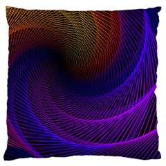 Striped Abstract Wave Background Structural Colorful Texture Line Light Wave Waves Chevron Large Cushion Case (one Side) by Mariart