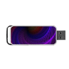 Striped Abstract Wave Background Structural Colorful Texture Line Light Wave Waves Chevron Portable Usb Flash (one Side) by Mariart