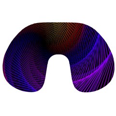 Striped Abstract Wave Background Structural Colorful Texture Line Light Wave Waves Chevron Travel Neck Pillows by Mariart