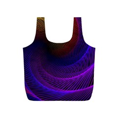 Striped Abstract Wave Background Structural Colorful Texture Line Light Wave Waves Chevron Full Print Recycle Bags (s)  by Mariart