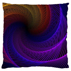 Striped Abstract Wave Background Structural Colorful Texture Line Light Wave Waves Chevron Large Flano Cushion Case (one Side)