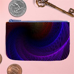 Striped Abstract Wave Background Structural Colorful Texture Line Light Wave Waves Chevron Large Coin Purse