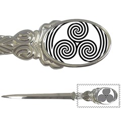 Triple Spiral Triskelion Black Letter Openers by Mariart