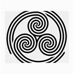 Triple Spiral Triskelion Black Small Glasses Cloth (2-Side) Front