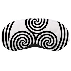 Triple Spiral Triskelion Black Sleeping Masks