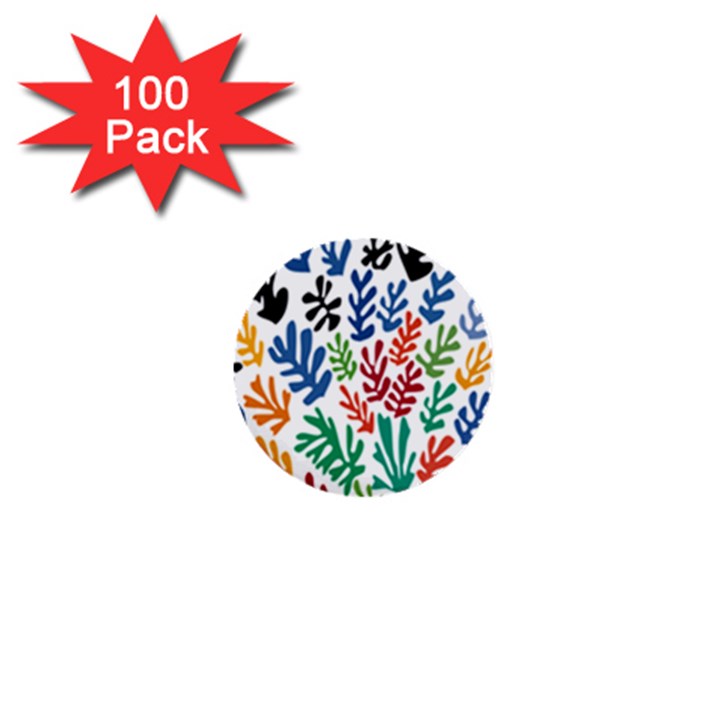 The Wreath Matisse Beauty Rainbow Color Sea Beach 1  Mini Buttons (100 pack) 