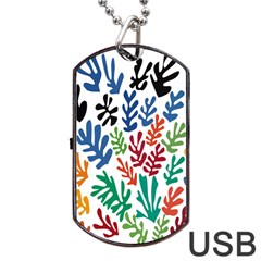 The Wreath Matisse Beauty Rainbow Color Sea Beach Dog Tag Usb Flash (one Side) by Mariart