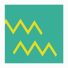 Waves Chevron Wave Green Yellow Sign Medium Glasses Cloth by Mariart