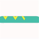 Waves Chevron Wave Green Yellow Sign Small Bar Mats 24 x4  Bar Mat