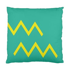 Waves Chevron Wave Green Yellow Sign Standard Cushion Case (two Sides) by Mariart