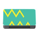 Waves Chevron Wave Green Yellow Sign Memory Card Reader with CF Front