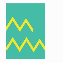 Waves Chevron Wave Green Yellow Sign Large Garden Flag (two Sides)