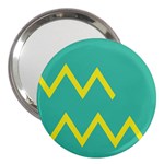 Waves Chevron Wave Green Yellow Sign 3  Handbag Mirrors Front