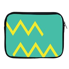 Waves Chevron Wave Green Yellow Sign Apple Ipad 2/3/4 Zipper Cases by Mariart