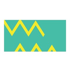 Waves Chevron Wave Green Yellow Sign Satin Wrap