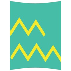 Waves Chevron Wave Green Yellow Sign Back Support Cushion