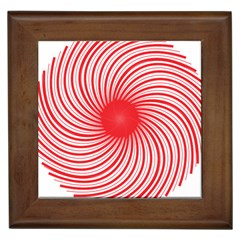 Spiral Red Polka Star Framed Tiles by Mariart