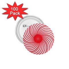 Spiral Red Polka Star 1 75  Buttons (100 Pack)  by Mariart