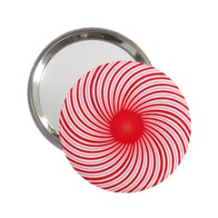 Spiral Red Polka Star 2 25  Handbag Mirrors