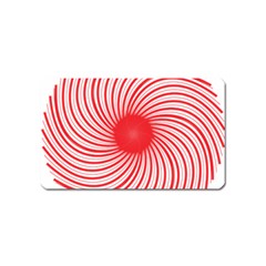 Spiral Red Polka Star Magnet (name Card)