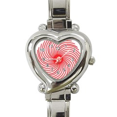 Spiral Red Polka Star Heart Italian Charm Watch