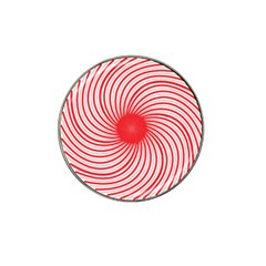 Spiral Red Polka Star Hat Clip Ball Marker (4 Pack)