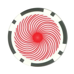 Spiral Red Polka Star Poker Chip Card Guard