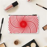 Spiral Red Polka Star Cosmetic Bag (Small)  Back