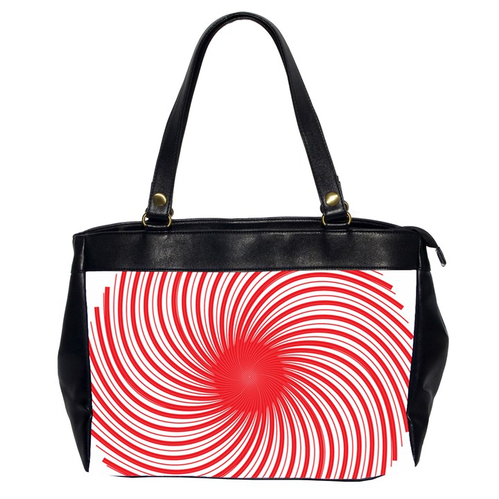 Spiral Red Polka Star Office Handbags (2 Sides) 