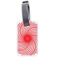 Spiral Red Polka Star Luggage Tags (two Sides) by Mariart