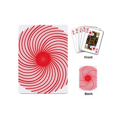 Spiral Red Polka Star Playing Cards (mini) 