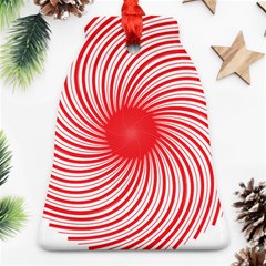 Spiral Red Polka Star Ornament (bell)