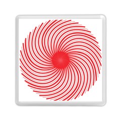 Spiral Red Polka Star Memory Card Reader (square)  by Mariart