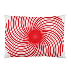 Spiral Red Polka Star Pillow Case (two Sides) by Mariart